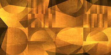 Copper and gold geometry. Circles, triangles and lines. by Dina Dankers