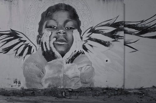 Straßenkunst Willemstad Engel