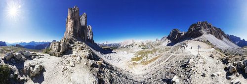 Panorama in the Dolomites with the Three Peaks