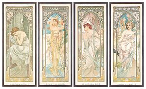 The Times of the Day - Alphonse Mucha