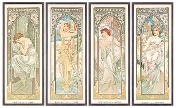 The Times of the Day - Alphonse Mucha