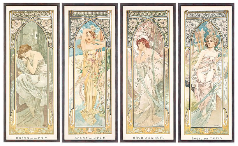 The Times of the Day - Alphonse Mucha van Bridgeman Masters