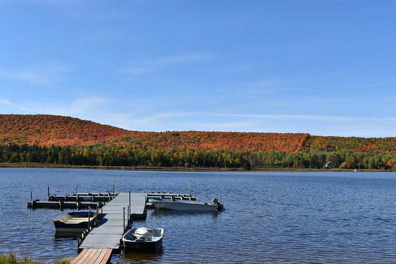 The lake in autumn by Claude Laprise