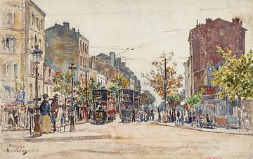 Frederic Houbron - Tramways à impériale dans une avenue de Paris, en 1901 (1900) sur Peter Balan