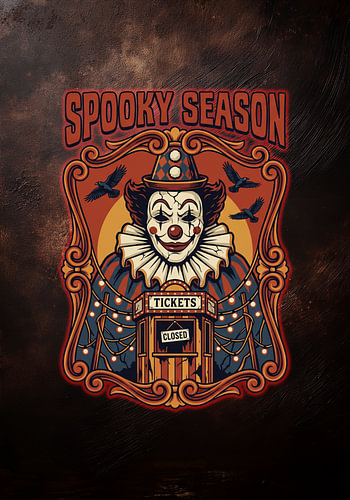 Griezelseizoen: vintage horrorclown