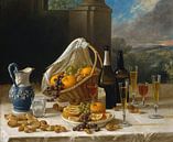 Mittagessen-Stillleben, John F. Francis von Meisterhafte Meister Miniaturansicht