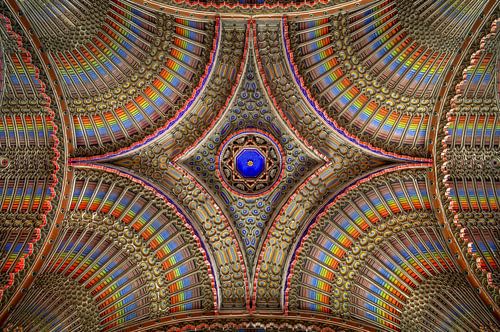 Plafond coloré dans le château abandonné de Sammezzano.