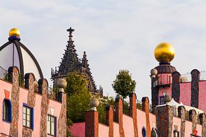 De Groene Citadel en de Dom in Maagdenburg van Werner Dieterich