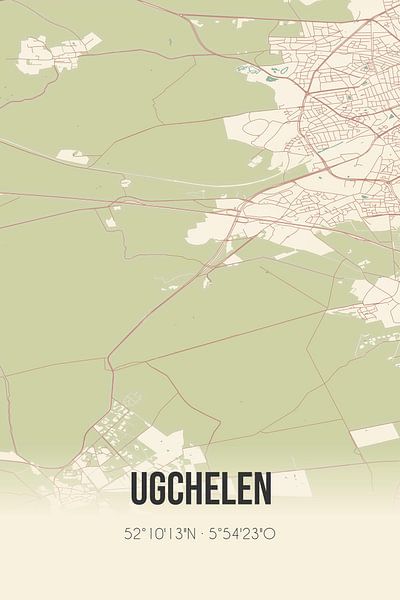 Vintage map of Ugchelen (Gelderland) by Prints of Place