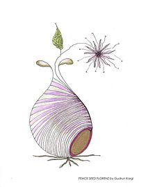 PEACE SEED "FLORENZ" van Gudrun KARGL - Artist for Peace