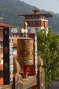 Draaiende gebedsmolen - Bhutan van Erwin Blekkenhorst thumbnail