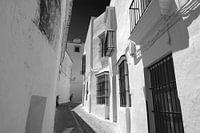 Witte huizen, Spanje (zwart-wit)