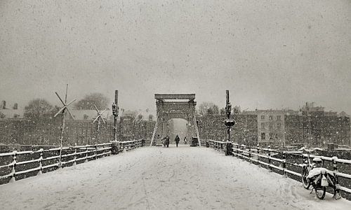Magere Brug in de sneeuw II Amsterdam