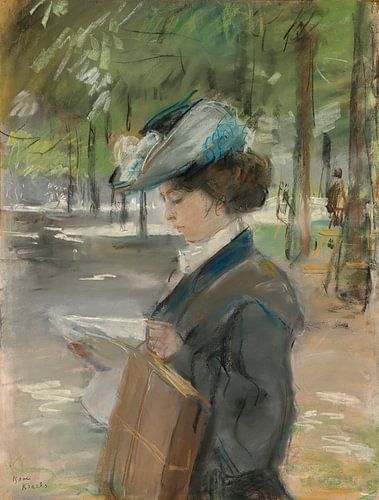 Spannend lezen: Een Midinette in Bois de Boulogne, Parijs, Isaac Israels