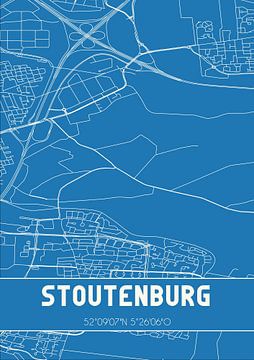 Blaupause | Karte | Stoutenburg (Utrecht) von Rezona