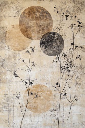 Abstract ontwerp met plantenmotief