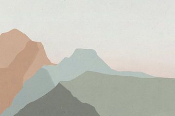 Grafisch landschap V van Isaura Avalon