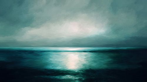 Une lumière émeraude sur des eaux silencieuses