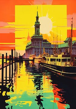 Hamburg Poster Pop Art Haven van Niklas Maximilian