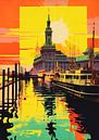 Hamburg Poster Pop Art Hafen von Niklas Maximilian Miniaturansicht