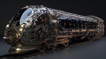 Steampunk Train: Die mechanische Eleganz einer Bronze-Lokomotive von Artz by Mr.JAi