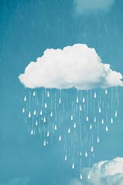 Regenbui uit een wolk van Poster Art Shop