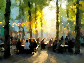 Sommernachmittag auf der Terrasse von Vlindertuin-Art