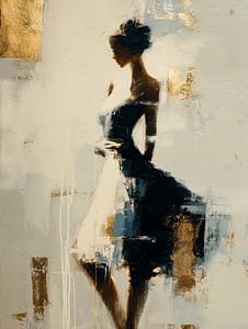 Portrait abstrait figuratif élégant