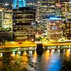 Nächtliche Skyline von Pittsburgh von Melanie Viola