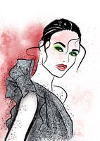 Zilveren glitter mode-illustratie