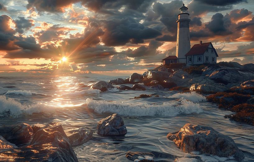 Leuchtturm auf einsamer Insel von fernlichtsicht