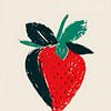 Abstrakte Erdbeere mit markanter Textur von drdigitaldesign