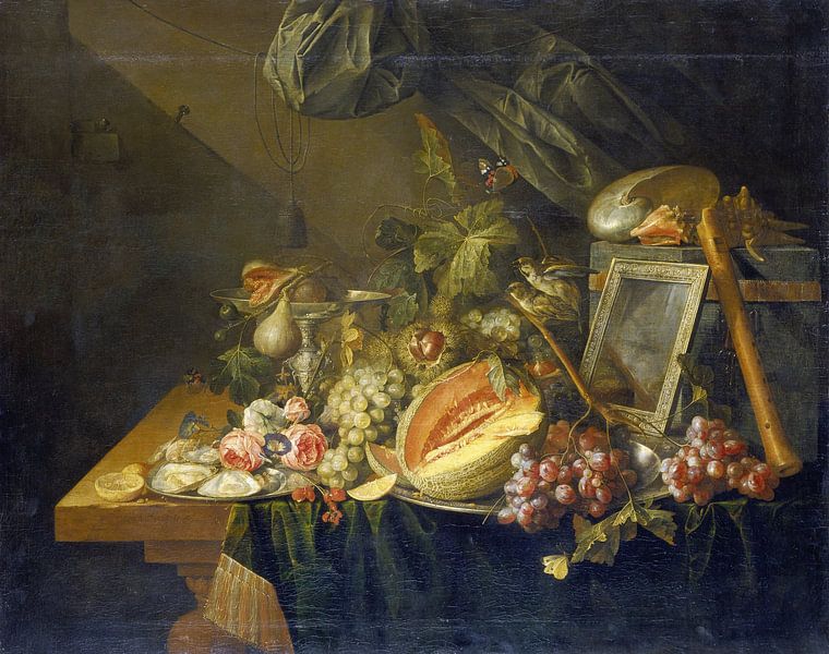 Still Life With Copulating Sparrows, Cornelis de Heem by Masterful Masters