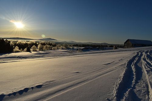 Een zonsopgang op een koude ochtend