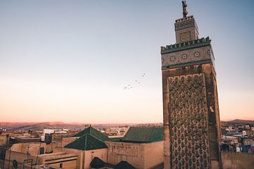 Zonsondergang over de medina