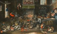 Affen in der Küche, Frans Francken (II) von Meisterhafte Meister Miniaturansicht