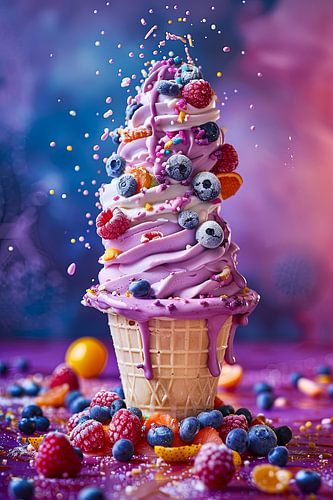 heerlijke ijscreaties in felle kleuren