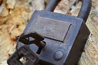 Serrure industrielle cuivre brun
