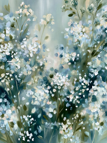 Flowers in the Morning Mist
