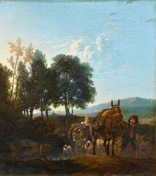 Landschaft mit Maultiertreiber, Karel du Jardin