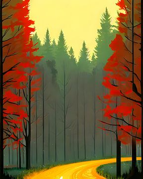 Forêt d'automne sur Jonas Potthast