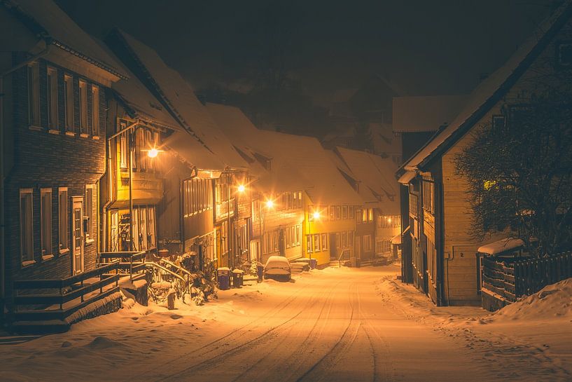 Village de montagne enneigé par Harzwald Fotograf