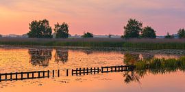 Panorama und Sonnenuntergang am Skaldmeer, Groningen