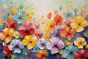 Coloured flowers by Bert Nijholt