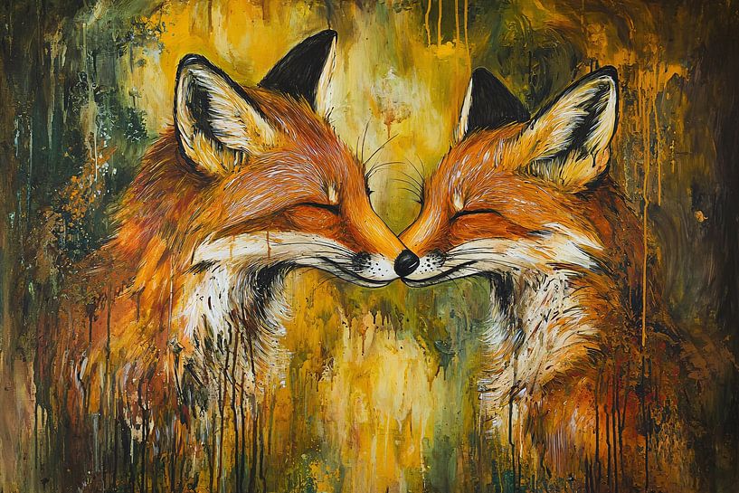 Loving fox painting by Imperial Art House