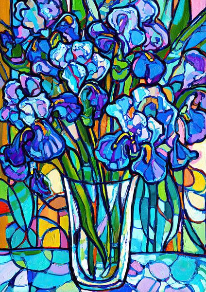Irisblüten von Blumen Studio