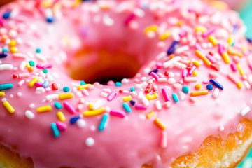 Heerlijke kleurrijke donuts met suikerglazuur van Poster Art Shop