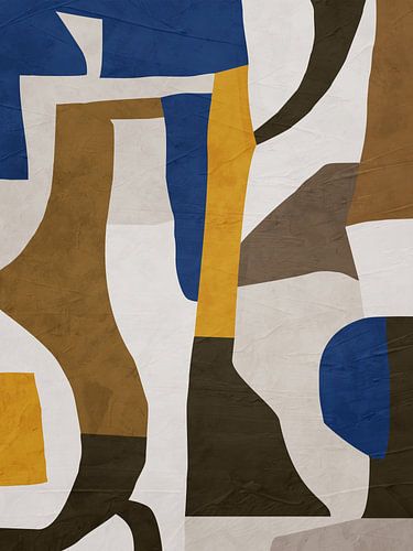 Kleurrijke geometrische organische abstracte kunst