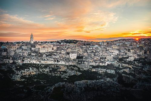 Matera au coucher du soleil