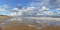 Cloudy beach